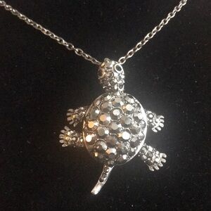 Jeweled turtle necklace